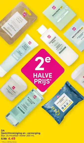 DA DA Gezichtsreiniging en -verzorging aanbieding