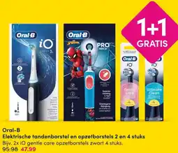DA Oral-B Elektrische tandenborstel en opzetborstels 2 en 4 stuks aanbieding