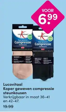 DA Lucovitaal Koper geweven compressie steunkousen aanbieding