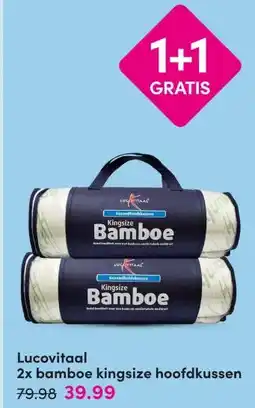 DA Lucovitaal 2x bamboe kingsize hoofdkussen aanbieding