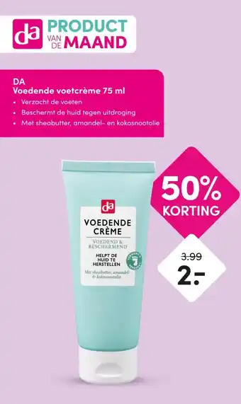 DA DA Voedende voetcrème 75 ml aanbieding