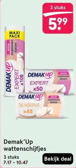 Etos Demak'Up wattenschijfjes aanbieding