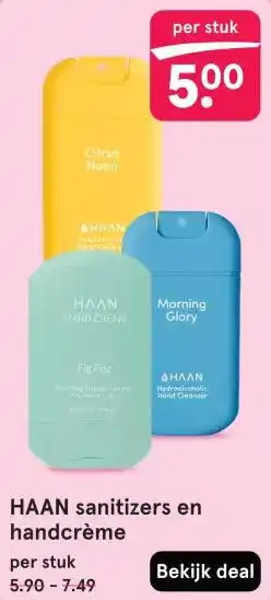 Etos HAAN sanitizers en handcrème aanbieding