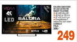 Correct SALORA 43XUV3300 4K LED ULTRA HD SMART TELEVISIE aanbieding