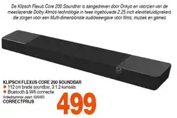 Correct KLIPSCH FLEXUS CORE 200 SOUNDBAR aanbieding