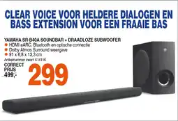 Correct YAMAHA SR-B40A SOUNDBAR + DRAADLOZE SUBWOOFER aanbieding