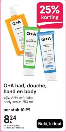 Etos Q+A bad, douche, hand en body aanbieding