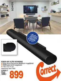 Correct SONOS ARC ULTRA SOUNDBAR aanbieding