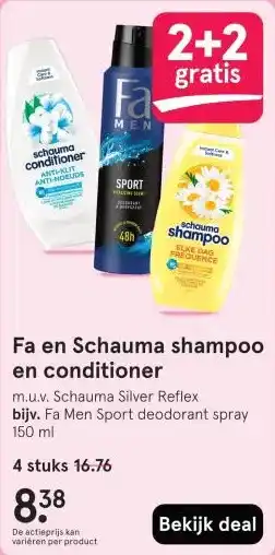 Etos Fa en Schauma shampoo en conditioner aanbieding
