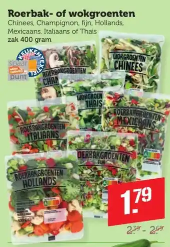 Coop Roerbak- of wokgroenten aanbieding