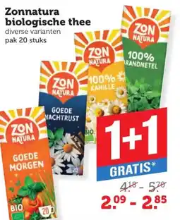 Coop Zonnatura biologische thee aanbieding