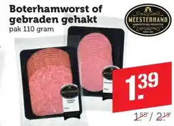Coop Boterhamworst of gebraden gehakt aanbieding
