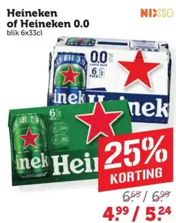 Coop Heinekenof Heineken 0.0 aanbieding