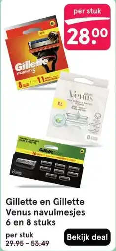 Etos Venus navulmesjes 6 en 8 stuks aanbieding