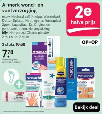 Etos A-merk wond- en voetverzorging aanbieding