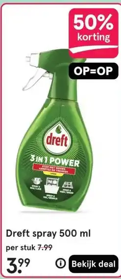 Etos Dreft spray 500 ml aanbieding