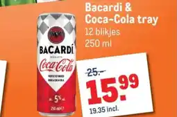 Makro Bacardi & Coca-Cola tray aanbieding