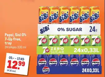 Pepsi, Sisi 0% 7-Up free, tray