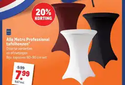 Makro Alle Metro Professional tafelhoezen aanbieding