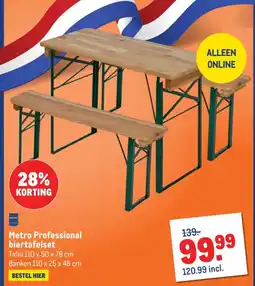 Makro Metro Professional biertafelset aanbieding