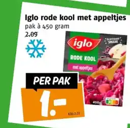 Poiesz Iglo rode kool met appeltjes aanbieding