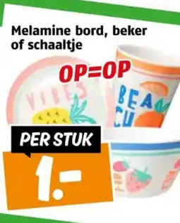 Poiesz Melamine bord, beker of schaaltje aanbieding