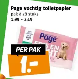 Poiesz Page vochtig toiletpapier aanbieding