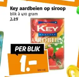 Poiesz Key aardbeien op siroop aanbieding