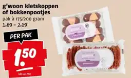 Poiesz G'woon kletskoppen of bokkenpootjes aanbieding