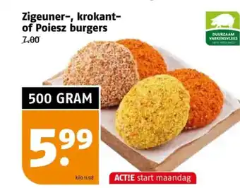 Poiesz Zigeuner-, krokant- of Poiesz burgers aanbieding