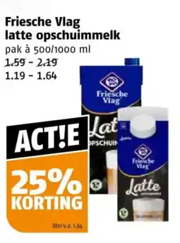 Poiesz Friesche Vlag latte opschuimmelk aanbieding