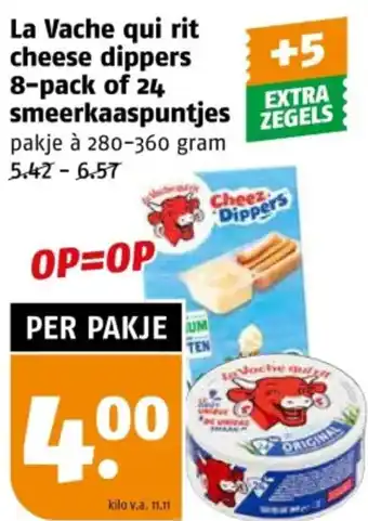 Poiesz La Vache qui rit cheese dippers 8-pack of 24 smeerkaaspuntjes aanbieding