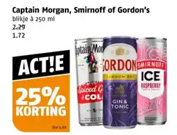 Poiesz Captain Morgan, Smirnoff of Gordon's aanbieding