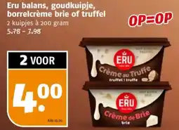 Poiesz Eru balans, goudkuipje, borrelcrème brie of truffel aanbieding