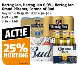 Poiesz Hertog Jan Grand Pilsener, Corona of Bud aanbieding
