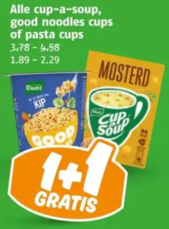 Poiesz Alle cup-a-soup, good noodles cups of pasta cups aanbieding
