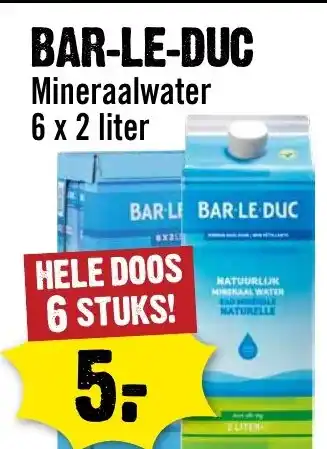 Dirck 3 Bar-le-duc mineraalwater aanbieding