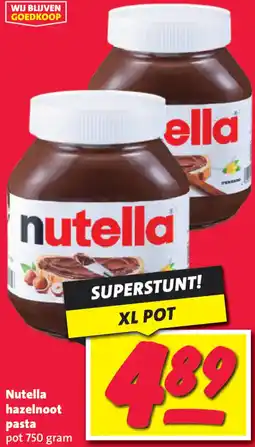 Nettorama Nutella hazelnoot pasta aanbieding