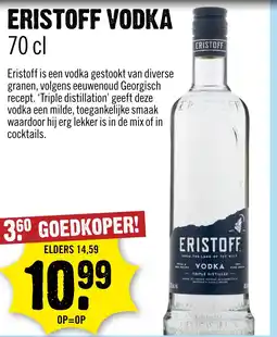 Dirck 3 Eristoff vodka aanbieding