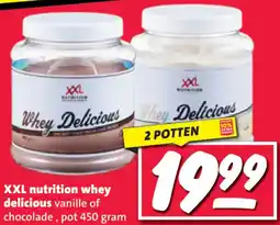 Nettorama XXL nutrition whey delicious aanbieding