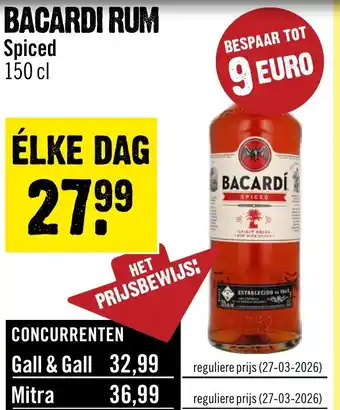 Dirck 3 Bacardi rum Spiced aanbieding