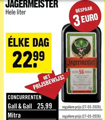 Dirck 3 Jägermeister aanbieding