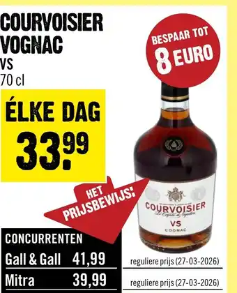 Dirck 3 Courvoisier vognac vs aanbieding