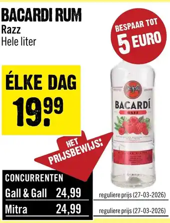 Dirck 3 Bacardi rum razz aanbieding