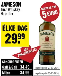 Dirck 3 Jameson irish whiskey aanbieding