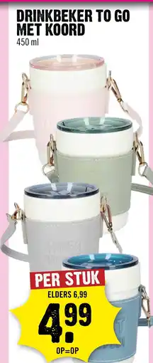 Dirck 3 Drinkbeker to go met koord aanbieding