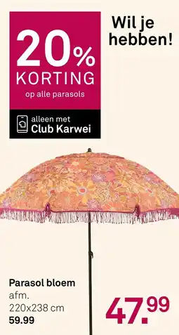 Karwei Parasol bloem aanbieding