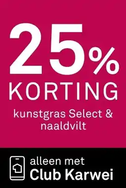 Karwei Kunstgras select & naaldvilt aanbieding