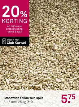 Karwei Stonewish Yellow sun split aanbieding