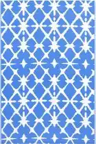 Bol.com vidaXL - Buitenkleed - ARAKIL - 160x230 - cm - PP - blauw - en - wit aanbieding